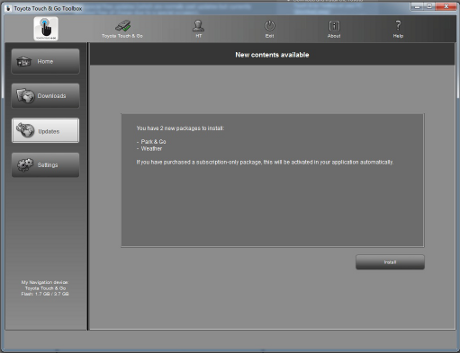 Toyota Touch&Go Toolbox installation